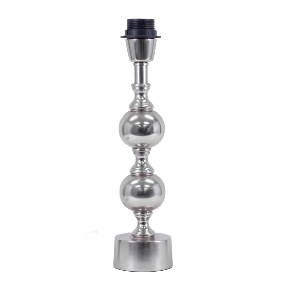 Pied pour lampe Deborah argenté mat, Petit