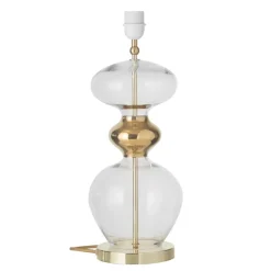 Pied pour lampe Futura, Transparent avec câble doré
