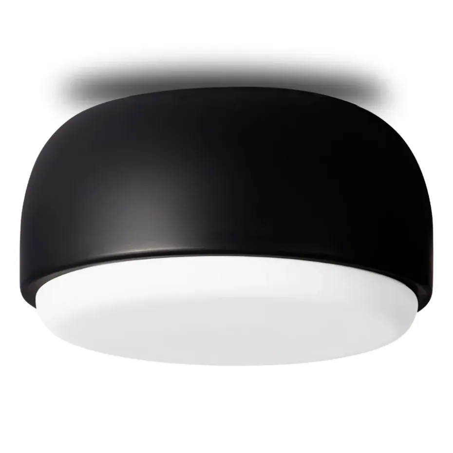Plafonnier Over Me Ø20 cm, Noir mat