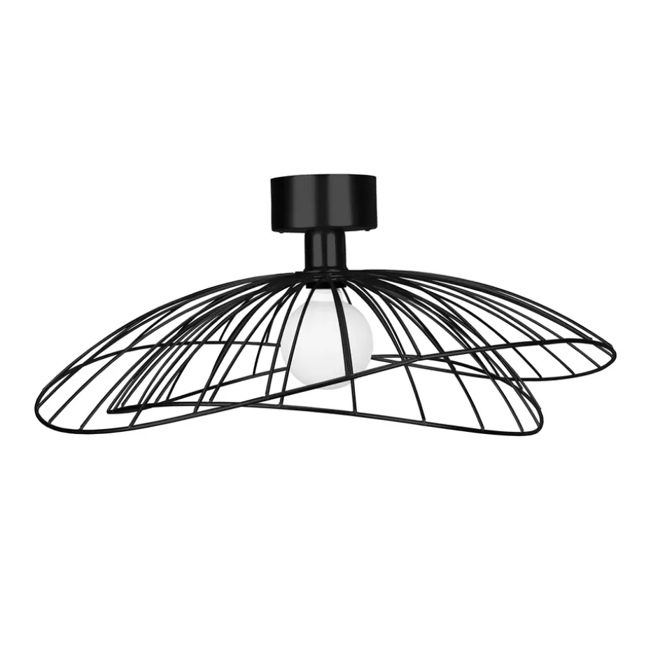 Plafonnier Ray, Noir mat