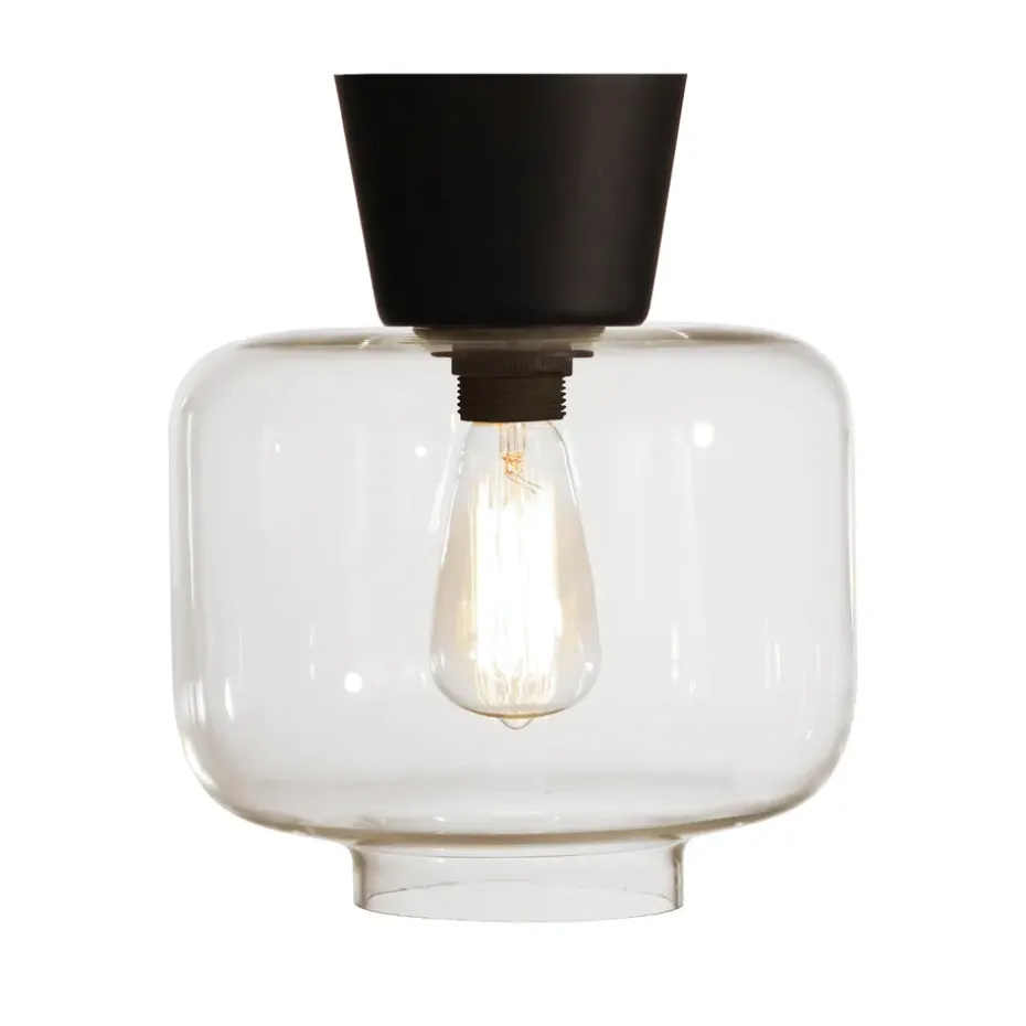 Plafonnier Ritz, transparent-noir
