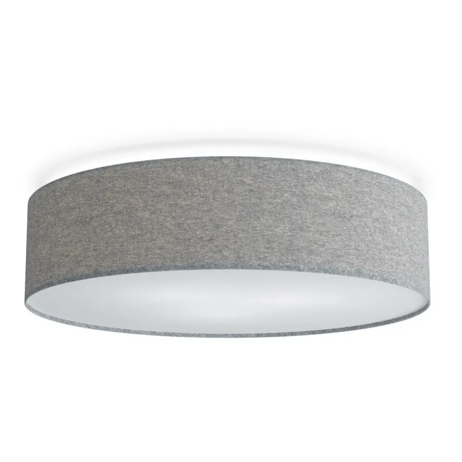 Plafonnier Soft Ø60 cm, Laine grise