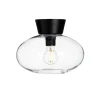Plafonnier verre transparent Bullo Ø27 cm, Noir mat