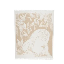 Plaid en coton Moomin 130x170 cm, Beige