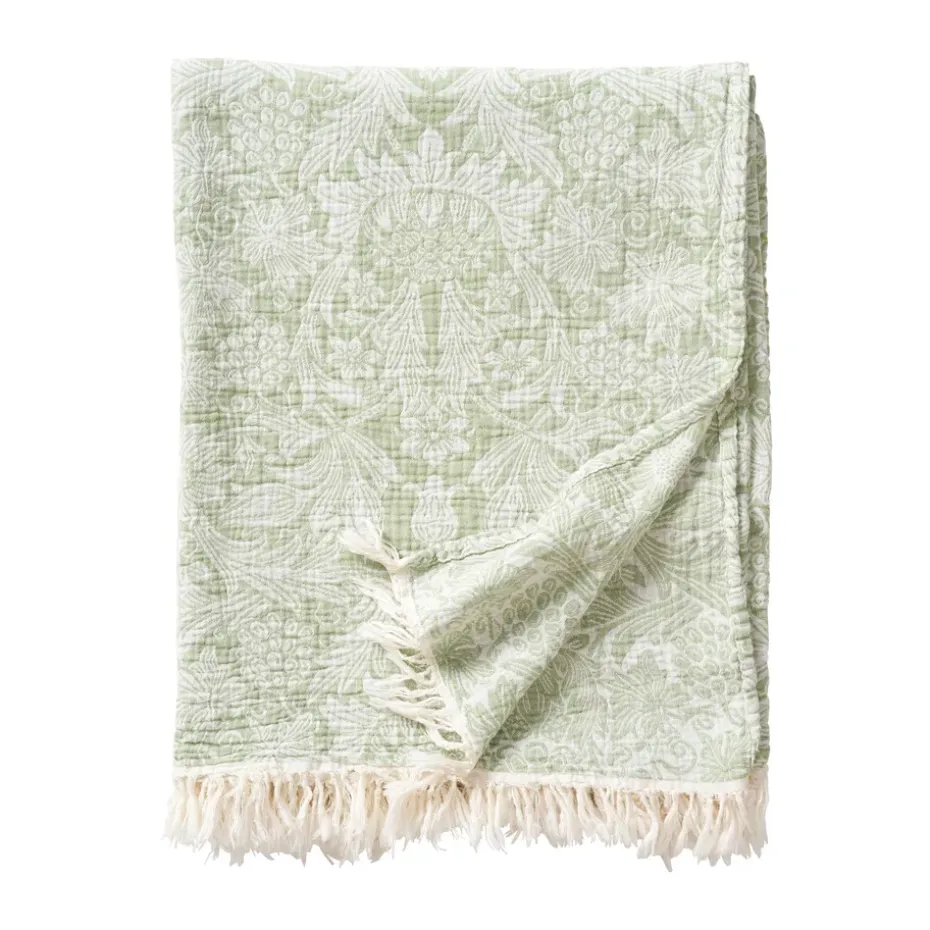 Plaid en coton Sunflower 140x200 cm, Vert