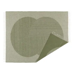 Plaid en laine Circles 130x185 cm, Vert