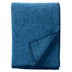 Plaid en laine Domino, Sea blue