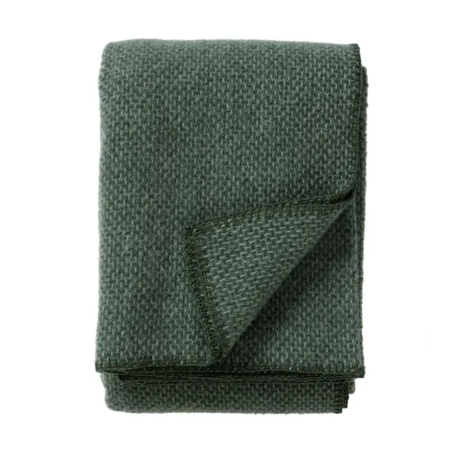 Plaid en laine Domino, vert