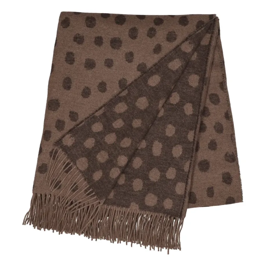 Plaid en laine Droplets 130x185 cm, Marron