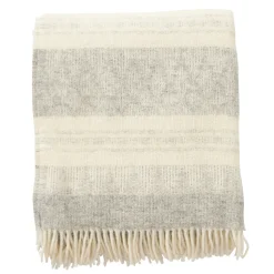 Plaid en laine Freja, Gris