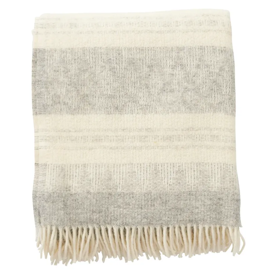 Plaid en laine Freja, Gris