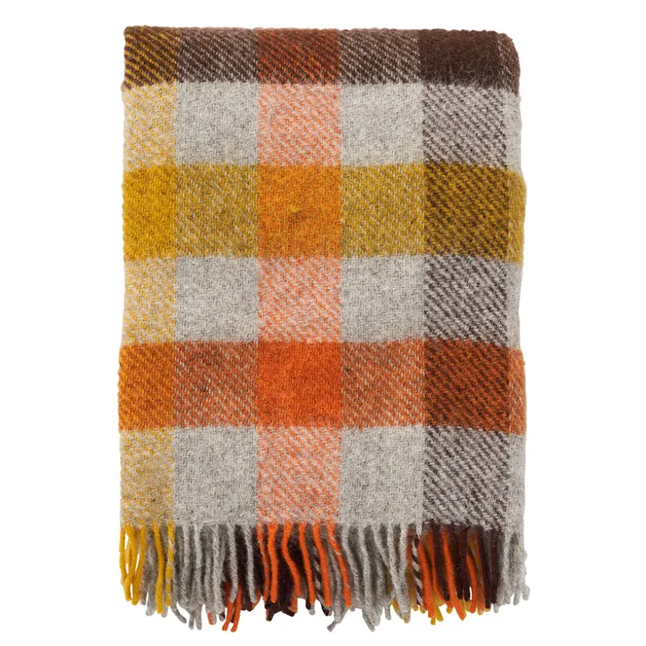 Plaid en laine Gotland 130x200cm, Multi-jaune