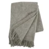 Plaid en laine Gotland 130x200cm, Gris nature