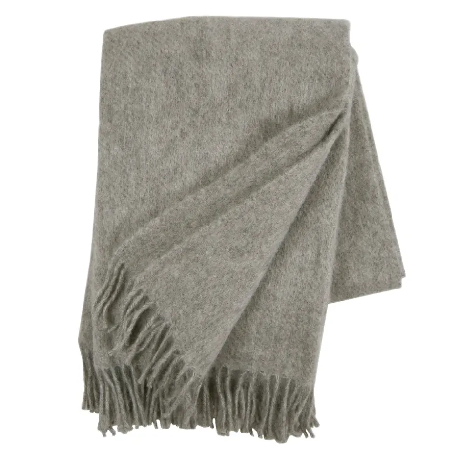 Plaid en laine Gotland 130x200cm, Gris nature