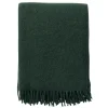 Plaid en laine Gotland 130x200cm, Vert bouteille
