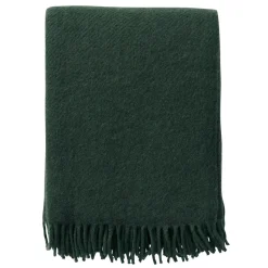 Plaid en laine Gotland 130x200cm, Vert bouteille