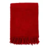 Plaid en laine Gotland 130x200cm, Rouge