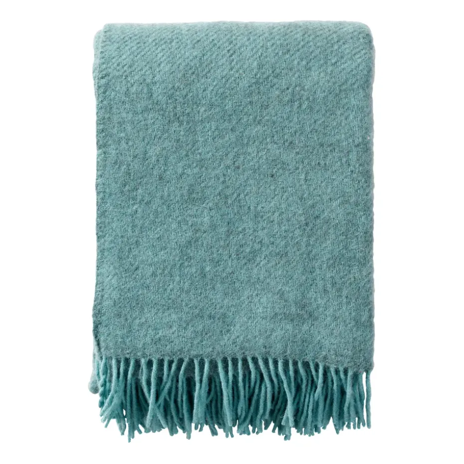 Plaid en laine Gotland 130x200cm, Turquoise