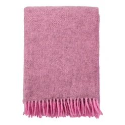 Plaid en laine Gotland 130x200cm, Rose