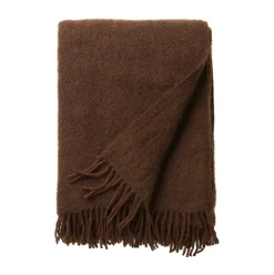Plaid en laine Gotland 130x200cm, Brown