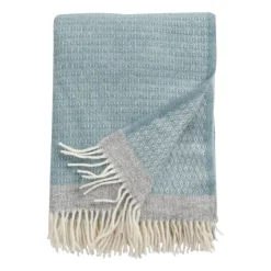Plaid en laine Harald 130x200 cm, Dusty blue-gris