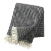 Plaid en laine Knut, gris foncé