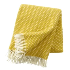 Plaid en laine Knut, jaune
