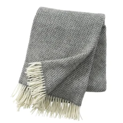 Plaid en laine Pulse, gris