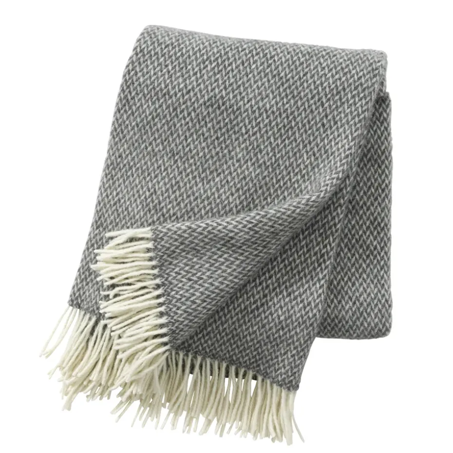 Plaid en laine Pulse, gris