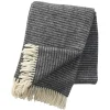 Plaid en laine Ralph, gris foncé