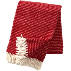 Plaid en laine Ralph, rouge