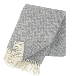 Plaid en laine Samba, gris