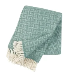 Plaid en laine Samba, menthe