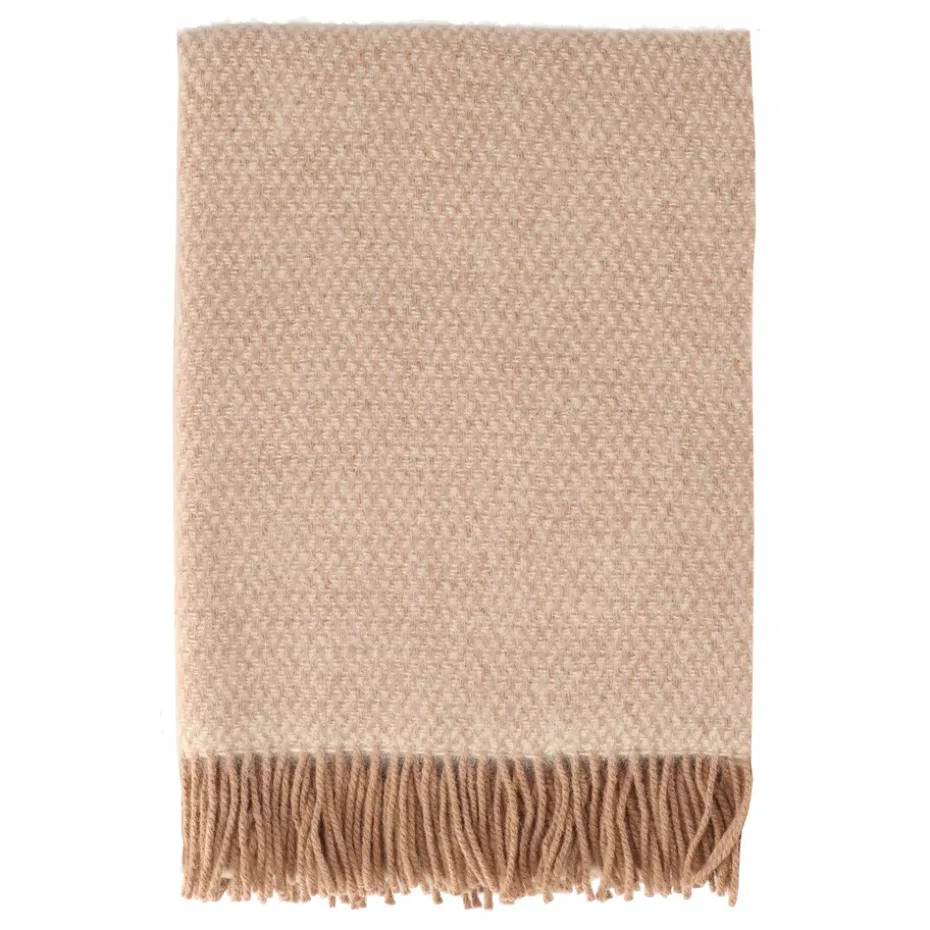 Plaid en laine Sandstone 130x180 cm, Mocca