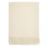 Plaid en laine Sandstone 130x180 cm, Creme