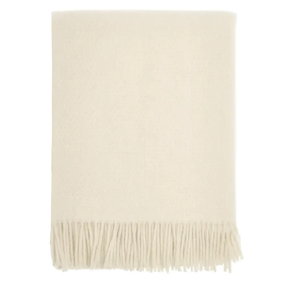 Plaid en laine Sandstone 130x180 cm, Creme