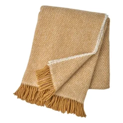 Plaid en laine Sandstone 130x180 cm, Mustard