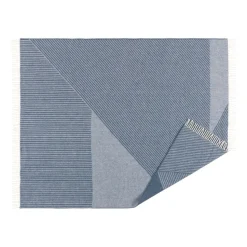 Plaid en laine Stripes 130x185 cm, Bleu