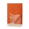 Plaid en laine Velvet, rouille