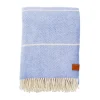 Plaid Frank en laine 130x200 cm, Infinity blue