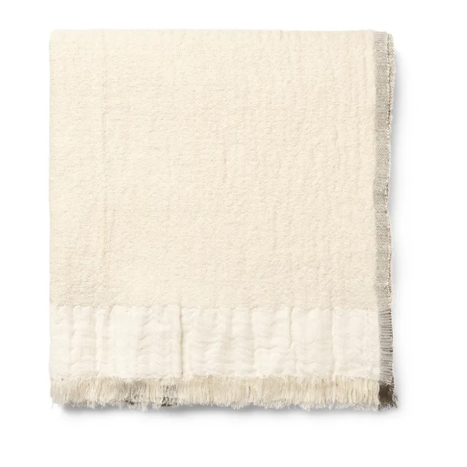 Plaid Weaver 120x170 cm, Blanc cassé