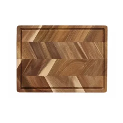 Planche à découper à chevrons 26x40 cm, Bois d'acacia