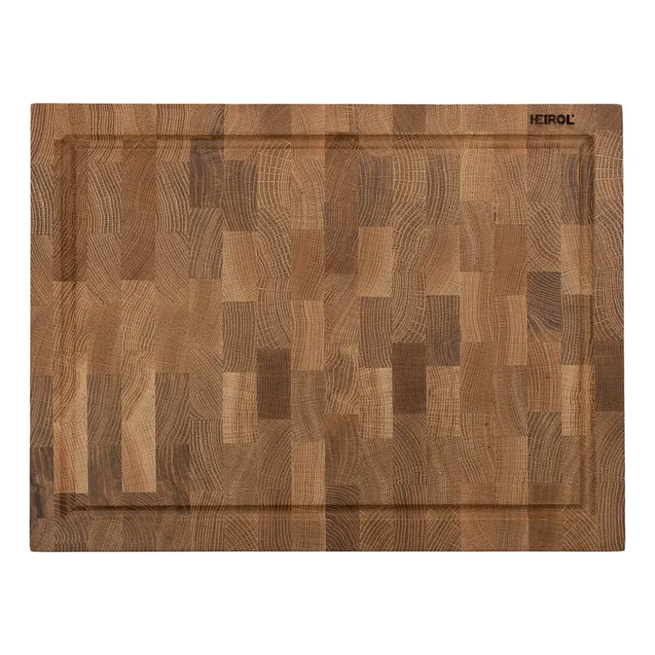 Planche à découper Heirol en chêne avec gouttière, 30x40 cm