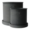 Plant Pot pot small lot de 2, Black