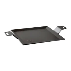 Plaque à frire en acier au carbone de 4 mm, Surface de cuisson 22x22 cm