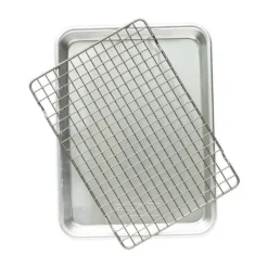 Plaque de cuisson quarter sheet Naturals avec grille, Argent