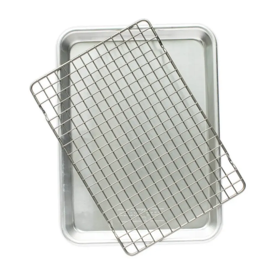 Plaque de cuisson quarter sheet Naturals avec grille, Argent