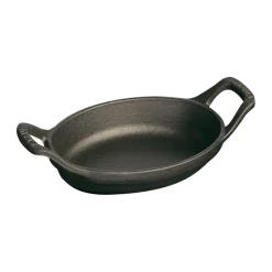 Plat à four ovale en fonte Staub 37 cm, Noir