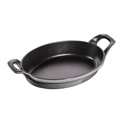 Plat à four ovale en fonte Staub 21 cm, Gris graphite
