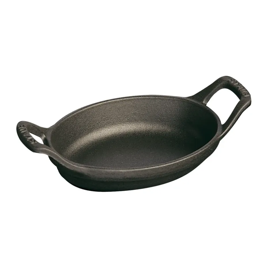 Plat à four ovale en fonte Staub 15 cm, Noir